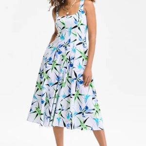 I.N.C. International Concepts Women's Printed Square-Neck Midi Dress